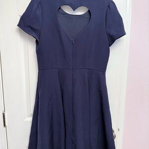 Maison Jules Navy Dress with Heart Detail